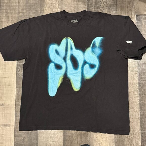 SZA SOS MERCH - SZA SOS GLOW BLACK TEE XXL - Picture 1 of 4